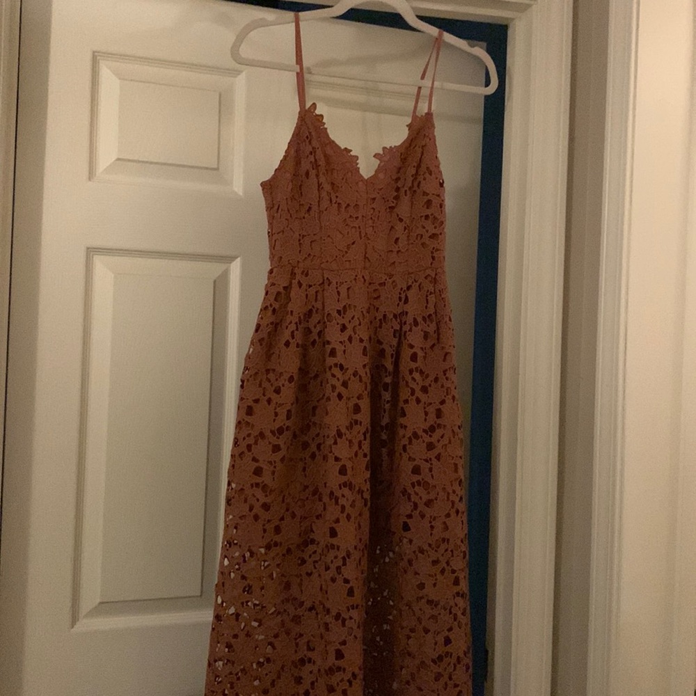 Burnt Orange Lace Dress